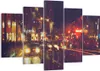 Bild auf Leinwand - Leinwandbild - Stadt Nacht Straße - Produktbild-Vorschau 1