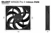 be quiet! Silent Wings Pro 4 PWM - Gehäuselüfter - 140 mm - Anteprima dell’immagine prodotto 8