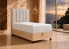 Trinity K-1 Einzelbett 90x200 Creme | Boxspringbett mit Produktbild-Vorschau 1