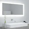 vidaXL LED-Badspiegel Betongrau 100x8,5x37 cm Acryl -  Produktbild-Vorschau 2
