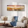 Italienischer Leinwand Leinwandbild - Orange Sea 150x50 cm Produktbild-Vorschau 4