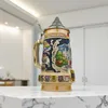 Bierkrug mit Deckel 0,7L – Traditioneller Steinkrug mit Produktbild-Vorschau 6