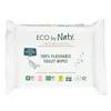 A package of ECO by Naty flushable toilet wipes on a white background. Produktbild-Vorschau