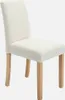 Set 4 sedie in tessuto bouclé con gambe in legno, Bianco Anteprima dell’immagine prodotto 2