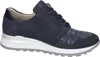 A side view of a navy blue sneaker with a textured panel and a silver accent on the heel. Náhľad obrázku produktu