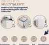 CASARIA® Hocker mit Stauraum Weiß Faltbar Deckel Kunstleder Produktbild-Vorschau 7