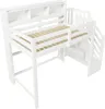 Hochbett 90x200 cm aus Kiefernholz, Kinderbett mit Produktbild-Vorschau 14