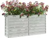 vidaXL Garten-Hochbeet 160x40x77 cm Verzinkter Stahl Silber Produktbild-Vorschau 2