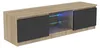 TV skrinka, 120 cm, Imitácia dreva Sonoma, čierna, predná Náhľad obrázku produktu 4