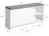 SoBuy Schuhkipper Schuhbank mit Sitzkissen Truhenbank Produktbild-Vorschau 7