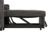 Side view of a dark gray corduroy sofa bed with its mechanism partially extended. Produktbild-Vorschau
