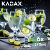 KADAX Gingläser, 6er Set, Tonicgläser mit gezogenem Stiel, Produktbild-Vorschau 3