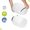 A person is holding a white plastic barrel with a black handle. Another identical barrel is shown below it. Voir les images du produit