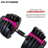 PH Fitness Nastaviteľná sada činkových závaží 24 kg tmavo Náhľad obrázku produktu 5