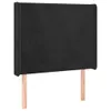 vidaXL Kopfteil mit Ohren Schwarz 83x16x118/128 cm Samt Produktbild-Vorschau 1