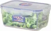 A clear plastic food storage container filled with broccoli florets, with the lid closed. Voir les images du produit