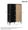 Merax vitrinekast met LED-verlichting, moderne vintage kast Productafbeelding-voorbeeld 8