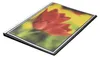 A black folder with a picture of a red tulip on the cover, shown at an angle on a white background. Produktbild-Vorschau