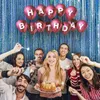 2 pezzi tenda blu chiaro tinsel 1mx2.5m, glitter sfondo Anteprima dell’immagine prodotto 5
