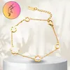 Camerazar Bracciale d'oro in acciaio chirurgico con fiore Anteprima dell’immagine prodotto 3