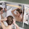 Badspiegelschrank Vicco Curved Weiß 100 x 60 cm mit LED, Produktbild-Vorschau 4