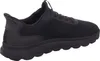 A black Geox sneaker shown from the side against a white background. Voir les images du produit