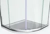 A close-up view of the bottom corner of a shower enclosure. Podgląd zdjęcia produktu