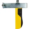 A close-up, studio shot of a yellow and black Stanley utility knife with a silver metal bracket attached. Náhled obrázku produktu