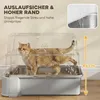 PawHut Edelstahl Katzentoilette mit Deckel, Schaufel, Produktbild-Vorschau 8