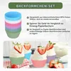 24er Set Silikon Muffinförmchen, wiederverwendbar & Produktbild-Vorschau 5