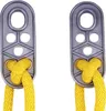 Two metal plates with yellow ropes attached, isolated on a white background. Náhľad obrázku produktu