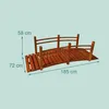 Pont de jardin Relaxdays, avec balustrade, en bois de Voir les images du produit 4