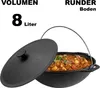 8L Kazan Gusseisen Deckel Schaumkelle Schwenktopf Kessel - Produktbild-Vorschau 4