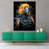 Papagei Pop Art abstrakt splatter Leinwandbild Wandbild  Produktbild-Vorschau 3