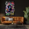 Graffiti und Pop Art mit bunter Figur Wandbild Leinwandbild Produktbild-Vorschau 3