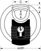Master Lock Schijfslot Excell, roestvrij staal, 80 mm, Productafbeelding-voorbeeld 6