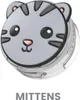 A close-up of a cat-themed AirTag holder. Produktbild-Vorschau