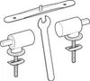 Geberit Set Scharniere 2 Stück für WC-Sitz Quick Release Produktbild-Vorschau 3