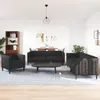 vidaXL 3-tlg. Sofagarnitur Schwarz Stoff Produktbild-Vorschau 3