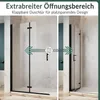 SONNI Schwarzes Duschabtrennung 90x195cm Pendeltür Falttür Produktbild-Vorschau 9
