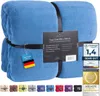 Feluna XXL Kuscheldecke 220x200 cm Türkis – Flauschige Produktbild-Vorschau 1