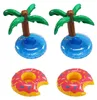 4er Set aufblasbare Pool Getränkehalter Donut Palme Produktbild-Vorschau 1