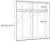 Schwebetürenschrank Kleiderschrank DEDERIK 170x190 cm Old Wood Vintage Produktbild-Vorschau