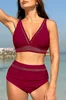 ASKSA Damen Bikini Set Push Up Bauchweg Badeanzug y V Produktbild-Vorschau 2