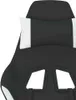 vidaXL Chaise de jeu avec repose-pieds Tissu noir et blanc Voir les images du produit 12