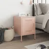vidaXL Noční stolek růžový 36x39x50,5 cm ocelový Náhled obrázku produktu 3