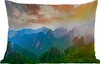 MuchoWow® Outdoor Kissen - Berge - Bäume - Sonnenuntergang Produktbild-Vorschau 1