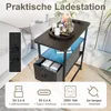 Fortuna Lai Nachttisch mit LED, Beistelltisch mit Steckdose Produktbild-Vorschau 9
