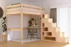 Letto a soppalco in legno con ripiano per scale Sylvia - Anteprima dell’immagine prodotto 5