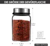 2 Stück Gewürzgläser mit Drehdeckel, Borosilikatglas Produktbild-Vorschau 2